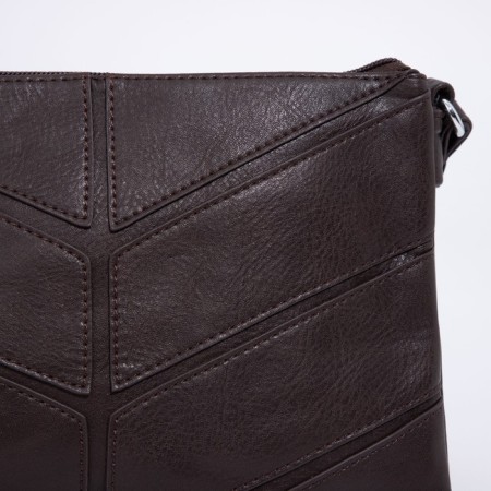 Cross-Bodi Bag on a zipper, brown color-3