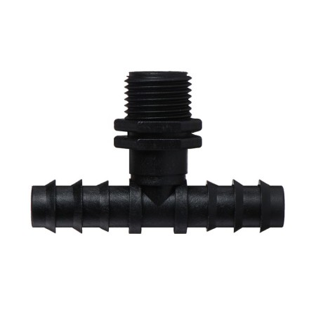 T-shaped tee, external thread 1/2 ", for hoses 1/2" (12 mm), plastic