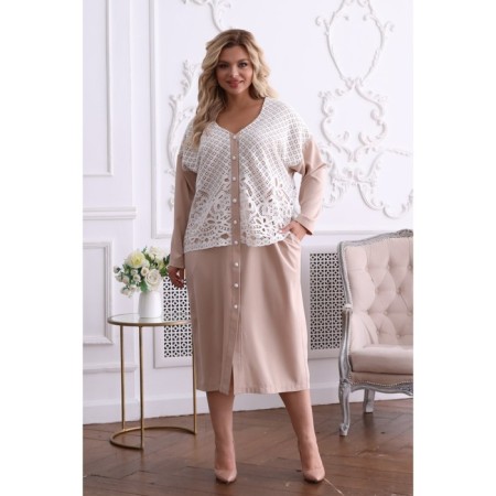 Women's dress, size 52, pink color-8
