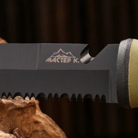 Tactical knife "Alfa" 23cm, blade 110mm/3mm, with fiberglass and sling, green-3