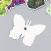 Butterflies cardboard "leaves" set 12 pcs h = 4-10 cm on magnet