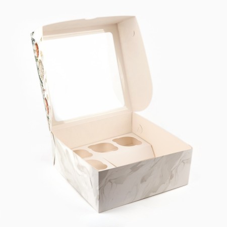 Capcake box “Happy New Year!”, Balls, 25 x 25 x 10 cm, New Year-3