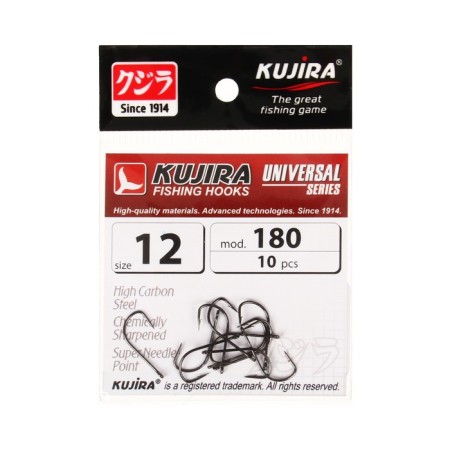 Hooks Kujira Universal 180, BN color, No. 12, 10 pcs.