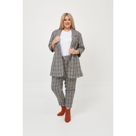 Female suit, size 54, gray color-2
