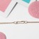 Children's pendant "chosen" bunny, white-pink color in gold