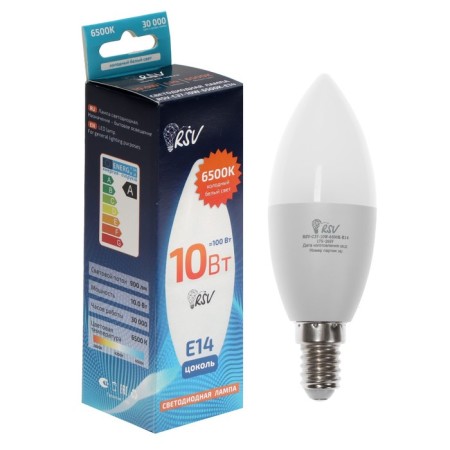 RSV-C37-10W-6500K-E14 LED lamp