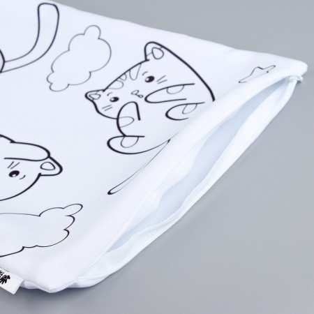 Pillowcase for coloring "Air cats", 30 x 70 cm-5