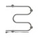 Electric towel "Sanprise" M-shaped, 500x500 mm, side connection, chromium