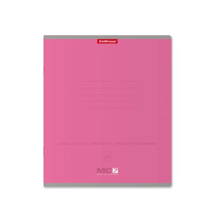 Notebook 24 sheets in the Erichkrause "MC-7" line, cover Cardon Cover, OFSET block 100% white, mix-3