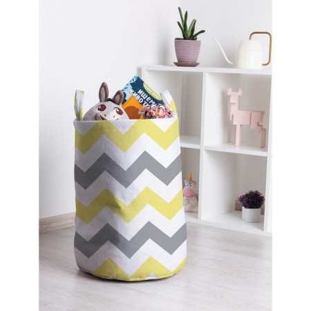 Basket for toys "Colorful zigzags, size 35x50 cm