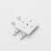 Corner Connector SLIM "G-shaped" 4-filled white 0.7x4x2cm