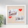 Photo frame Plastic in 2 photos "Love message" with clothespins, white 30x30 cm