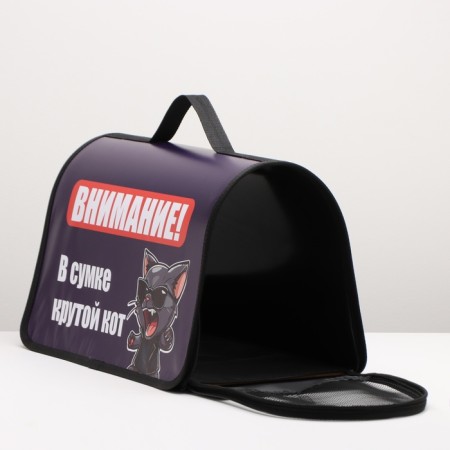 Bag - Frame -45 x 25 x 30 cm purple - purple with a cat-4