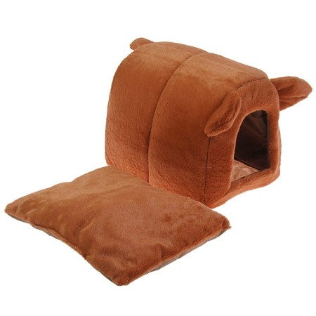 House "Mink" for animals, 28 x 28 x 35 cm, plush, mix of flowers-2