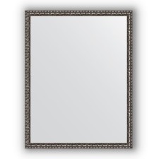 Mirror in the baguette frame - black silver 38 mm, 70 x 90 cm, evoForm
