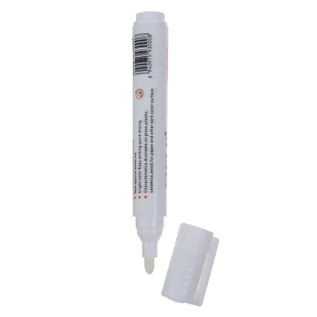 Permanent marker, round tip, 3 mm, white