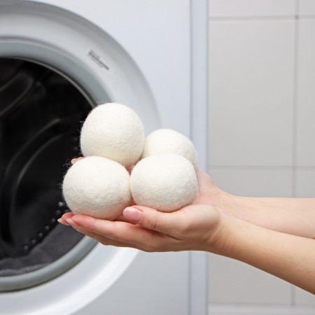 Balls for washing and drying linen, set 6 pcs, natural wool-10