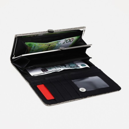 Women's wallet on magnet, gray color-2