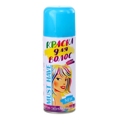 Paint - hair spray, 250 ml, blue color-6