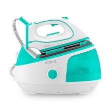 The KitFort steam station KT-9120-3, 1450 W, 800 W, 800 ml, heating 1.5-2 min, 1.5 bar, hose length 2 m, 33 ± 5 g/min, cord 1.8 m, Bet -Ityuza