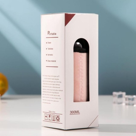 A glass bottle in the Action case, 300 ml, h = 17 cm, MIX drawing-3
