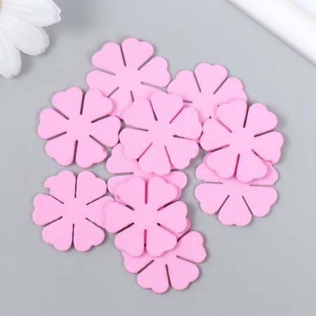 The workpiece of Foamian "Flower" 3 cm, thickness. 1mm, set 10 pcs, pink-1