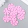 The workpiece of Foamian "Flower" 3 cm, thickness. 1mm, set 10 pcs, pink