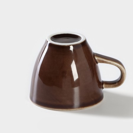 Porcelain coffee coffee "Watercolor", 70 ml, brown color-2