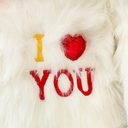 Soft toy "Bear" I love you, 60 cm, white color-2