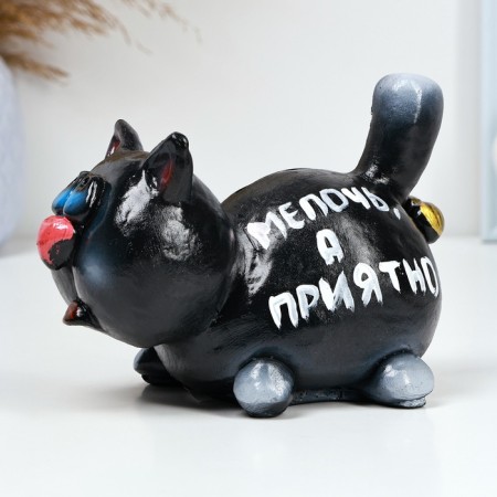 Piggy bank "Cat man" 12x17cm, black-1