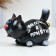 Piggy bank "Cat man" 12x17cm, black