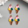Decor for creativity Metal, enamel "Horn with ice cream" Gold 2.5x1.2 cm