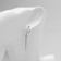Earrings Metal "Spikes" elongated, silver color