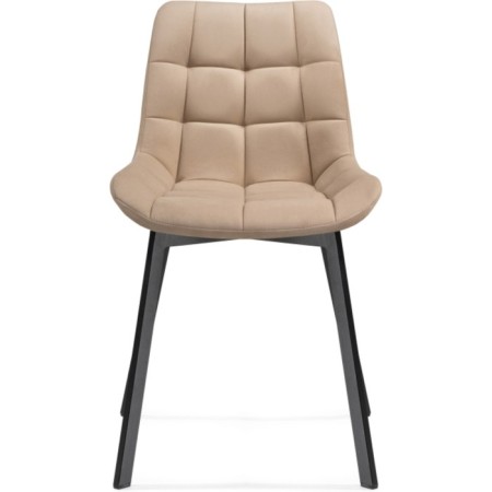 SHEET on a metal frame Chelsea Metal/velor, black/beige 50x60x80 cm-1