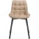SHEET on a metal frame Chelsea Metal/velor, black/beige 50x60x80 cm