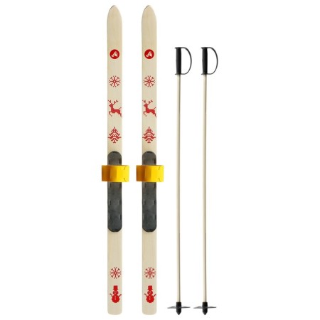 Ski -adolescent kit: skiing 100 cm, sticks 80 cm, Mix colors-6