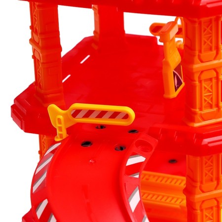 Parking "Fire Station", with a metal machine and helicopter-5