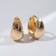 Earrings Metal "Ether" semicircle, color gold