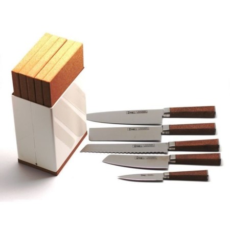 Set of 5 knives and Ivo Cork stands-2