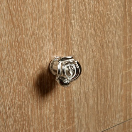 Handle button Cappio Rose 01, white with silver-5
