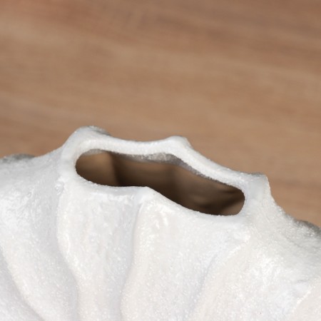 VAZA Ceramics Table "Cayo" wave, d-7x2.5cm 21x19 cm, white-2