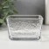 Glass of Glass for 1 candle "crumpled square" transparent 9x9x5.5 cm