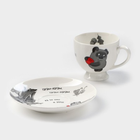 Coffee steam porcelain "Winnie Puh", 220 ml-1