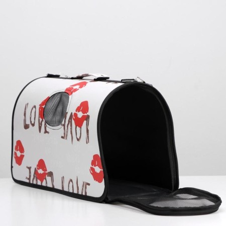 Bag - Animal Carriage "Love", size L, white, 53 x 21 x 29 cm-4
