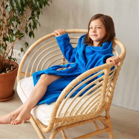 Terry dressing gown, size 36, blue color, 340 g/m2 hl.100% with Airo-7