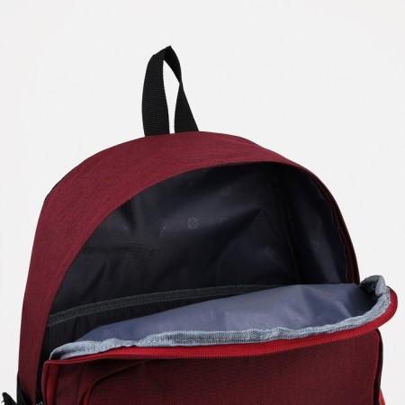 School backpack from lightning textiles, Fulldorn, 2 pockets, burgundy color-5