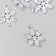 Decor for creativity metal, rhinestones "Snowflake" silver 1.6x2 cm