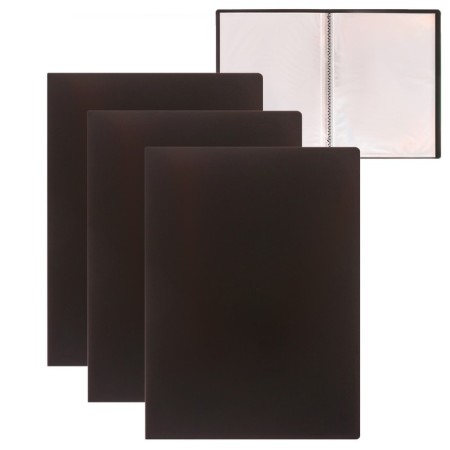 Set of folders A5, 20 inserts, calligrata, black, 3 pieces