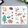 Stencil plastic "Little stories about forest animals and their Australian friends" 21x32 cm