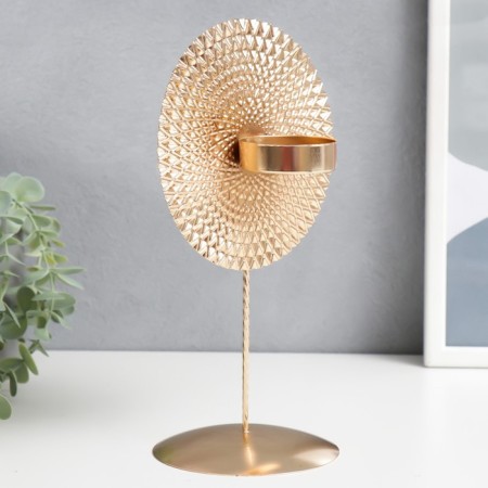 Summary Metal for 1 candle "Ethnic Circle" gold 25.5x13.5x11 cm-2